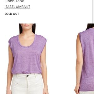 NWT Isabel Marant Purple linen sleeveless tank top